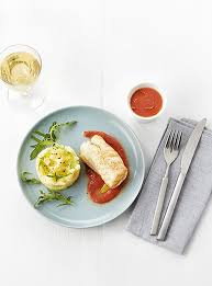 Zeeduivel Aardappelpuree En Saus A L Armoricaine Idee Recette Puree Pomme De Terre Recette