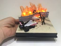 Romain grosjean walks away from huge crash. Grosjean Undergoes Another Surgery Fan Recreates Crash In 3d Form