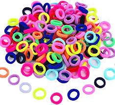 100 Pieces Elastic Hair Ties Mini Hair Bands Tiny Rubber Bands Colored Girls Ponytail Holders For Baby Kids Amazon Co Uk Beauty