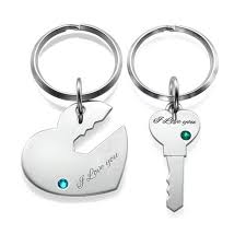 Heart And Key Keychain For Couples Key Keychain Heart Keychain Keychain