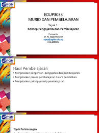 3 maksud maksud pengajaran dan pembelajaran. Tajuk 1 Konsep Pengajaran Dan Pembelajaran