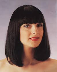 Pulp Fiction Wig, Mia Wallace Style Pageboy High Density 6.3 Ounces  Kanekalon Fibers Made in America