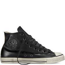 Converse Converse By John Varvatos Burnished Leather Black Hi Top Converse John Varvatos Leather