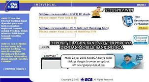 Internet Banking Bca Perbankan Internet Tablet