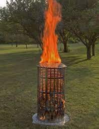 100 Stainless Steel Portable Burn Cage Burn Barrel Outdoor Fire Pit Backyard