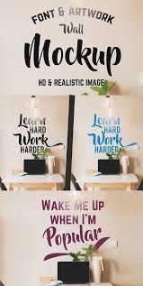 Logo Text Wall Interior Mockup Font Design Logo Wall Text Text Artwork