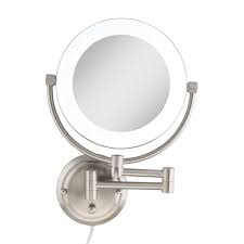 Shop for zadro lighted makeup mirrors at bed bath & beyond. Zadro Fluorescent Lighted Wall Mount Mirror Infinity Dimmer 10x 1x Power Satin Nickel Target