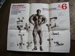 Rare Vintage Joe Weider Body Building Exercise Chart 6