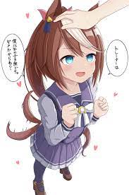 gokurin on twitter テイオーなでなで ウマ娘 in 2021 cute anime character kawaii anime anime chibi