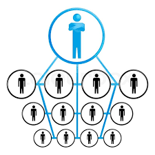 illustration of organization chart on stock vector