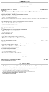 asic verification engineer resume