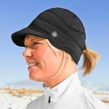 Polartec Power Stretch Visor Beanie Athleta Running Hats Running In Cold Weather Running Clothes