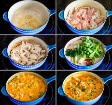 Add the chicken, bell pepper and bamboo shoots and simmer, stirring occasionally, until the chicken is tender and cooked through, about 10 minutes. Thai Red Chicken Curry Jo Cooks