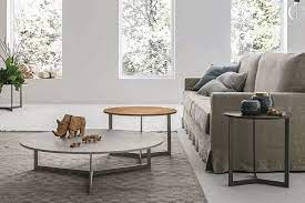 44wx24dx18.25h assembly required read more Tomasella Joy Round Coffee Table With Metal Frame And Textured Top Lacquered Hpl 3 Sizes Vieffetrade