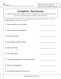 Second Grade Sentences Worksheets Ccss 2 L 1 F Worksheets Writing Complete Sentences Complete Sentences Writing Sentences Worksheets