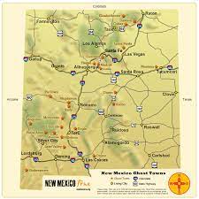 New Mexico Map With Towns Ghost Town Map - New Mexico Tourism - Travel & Vacation Guide | Ghost Towns,  New Mexico Road Trip, New Mexico Tourism