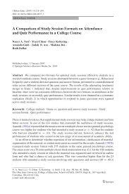 We're about to find out if you know all about greek gods, green eggs and ham, and zach galifianakis. Pdf A Comparison Of Study Session Formats On Attendance And Quiz Performance In A College Course