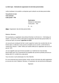 Voici un modèle de lettre qui peut vous guider. Vie Privee Demande D Effacement De Vos Donnees Personnelles Lettre Type Ufc Que Choisir