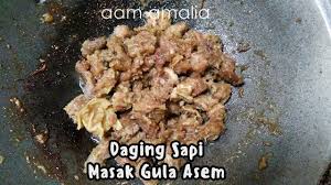 Nasi goreng dengan petai dan daging kambing di jakarta. Resep Daging Sapi Masak Gula Asem Ala Masakan Rumahan Youtube