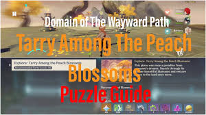 Tarry Among The Peach Blossoms Domain Of The Wayward Path Puzzle Guide Genshin Impact Youtube