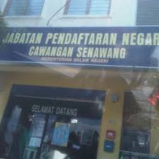Jpn) adalah sebuah jabatan di bawah kementerian dalam negeri malaysia. Jabatan Pendaftaran Negara Senawang