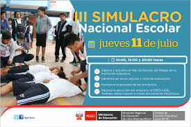 El primer simulacro nacional 2021 se reprogramó para realizarse en todo el país el 21 de junio a las 11:30 horas. Iii Simulacro Nacional Escolar De Sismo Todos A Participar Ugel01