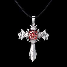 Vampire Knight Rose Metal Cross Anime Necklace Vampire Knight Anime Necklace Knight