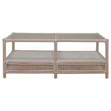 Sutton coffee table, white wash. Sutton Coffee Table In White Wash Rattan Oz Design Furniture