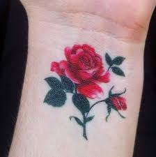 Small Red Rose Tattoos On Wrist Is A Very Cute And Lovely Tattoo Ideas For Girls Rose Tattoos On Wrist Trendy Tattoos Tattoos