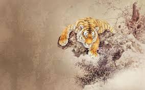 Japanese Tiger Wallpaper 6184 Jpg R R Tiger Drawing Asian Artwork Drawing Wallpaper
