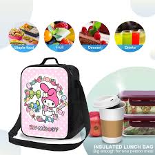 My Melody Lunch Bag, Insulated Shoulder Lunch Box Reusable Tote Bag