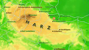 Harz karte landkarte / der harz und seine regionen zum entdecken und wandern : Harz Map Gif 640 363 Harz Harz Brocken Goslar