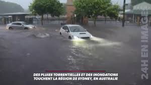 To cover with water, especially floodwaters. La Region De Sydney En Australie Touchee Par D Importantes Pluies Et Inondations Youtube