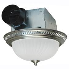 Air King Nickel 70 Cfm Bathroom Ceiling Exhaust Fan With Light Drlc702 The Home Depot Bathroom Fan Light Fan Light Ceiling Exhaust Fan