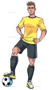 Football Player Illustration Football Player Drawing Football Poses Football Drawing
