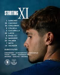 Chelsea vs Everton lineup