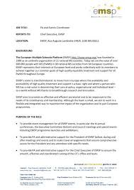 Matters of employment are facilitated through the executive board, which recommends compensation to the church as part of the annual budget. Pa And Events Coordinator Job Description January 2013 Pdf