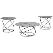 Barbieri 3 Piece Coffee Table Set 3 Piece Coffee Table Set Coffee Table Setting Glass Top Table