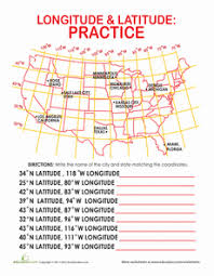Latitude And Longitude Of Cities Worksheet Education Com Geography Worksheets Social Studies Worksheets Teaching Geography