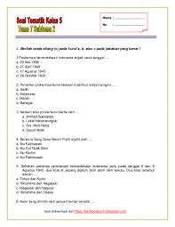 Soal Pts Tematik Kelas 5 Semester 1 Research Papers Academia Edu