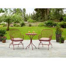 Buy 3 Piece Metal Bistro Set At Walmart Com Free Shipping On Orders Over 35 Outdoor Patio Furniture Sets Outdoor Bistro Set Patio Furniture Sets