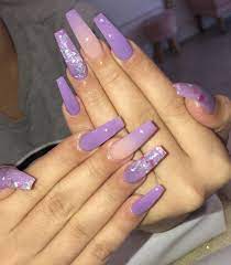 These acrylic nail designs are glamorous and unique, giving you the inspiration you'll need to 63. Pin By Cs On Nails Purple Acrylic Nails Purple Nails Pink Acrylic Nails