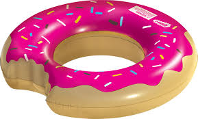 Wham O Splash Inflatable Strawberry Donut Swimming Pool Ring Float Strawberry Donuts Inflatable Pool Floats Float