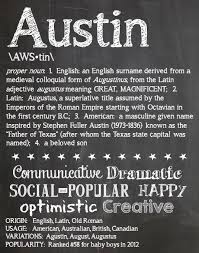 Austin Personalized Name Print Typography Print Detailed Name Definitions Numerology Calculated Destiny Tra Names With Meaning Baby Boy Names Austin Name