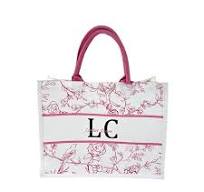 Wholesale Large Capacity Handheld Shoulder Bags for Women Floral Tote Bag Printed Casual Canvas Beach Bag