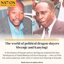 These were not just political foot soldiers; at the height of President  Moi's calculated reshuffle of central Kenya's political landscape, they  emerged as his chosen knights, their gleaming swords sheathed in rivers