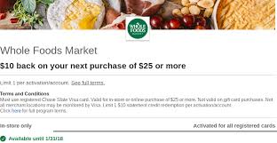 If you don't have a prime membership and aren't looking to subscribe, this is a good option, since the card. New Chase Offers Including Whole Foods Starbucks Papa Johns