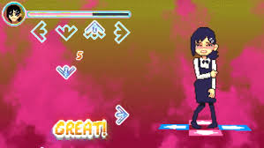 Chainsaw dance introduces you to a different level of stress when meeting someone new. Chainsaw Dance Face Chainsaw Man In This Fun Rhythm Game