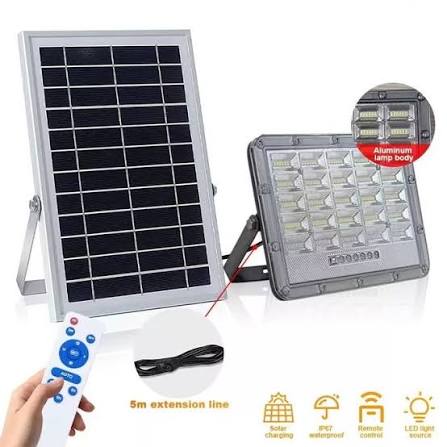 TNTORCH TNTORCH 100W Solar Flood Light - Grey, IP66