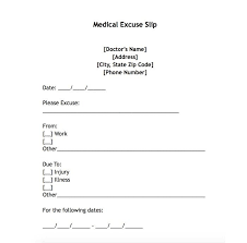25 free printable doctor notes templates for work updated 2018